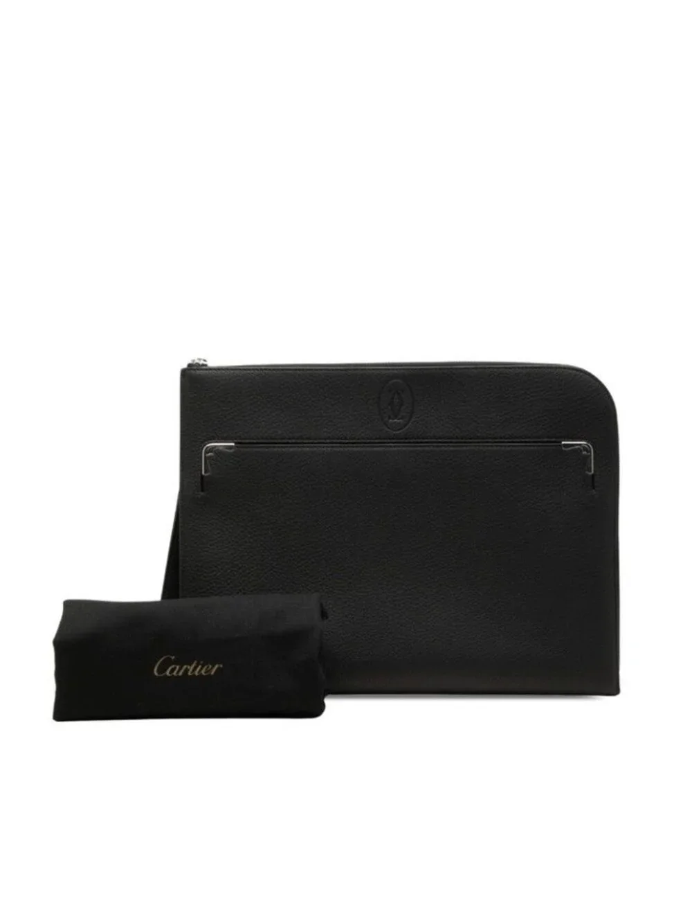 Cartier Must de Cartier Portfolio Clutch Black Leather